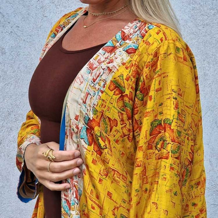 Kimono VÄNDBAR återvunnet silke Nr 45