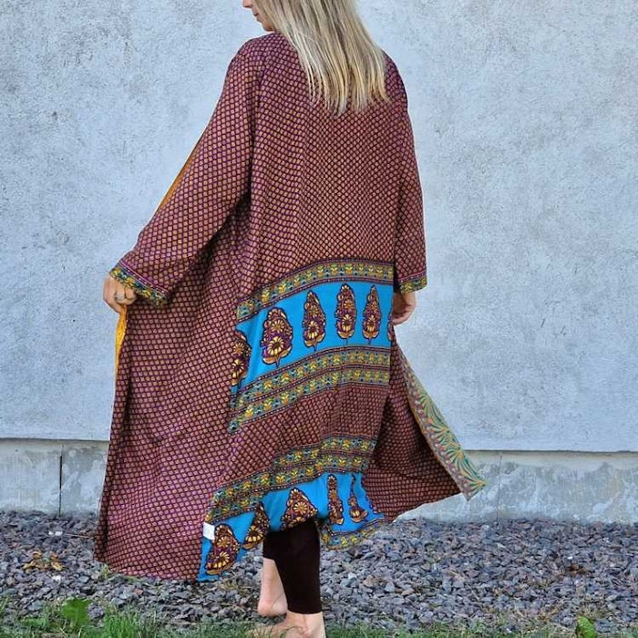 Kimono VÄNDBAR återvunnet silke Nr 69