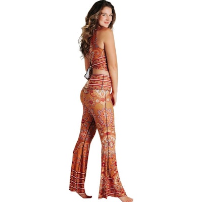 Yogaleggings Bell bottoms Rad Paisley - Yoga Democracy