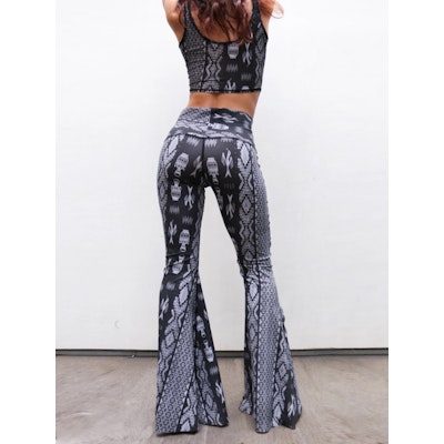 Yogaleggings Diamond Tribe Crop Bell Bottom - Teeki