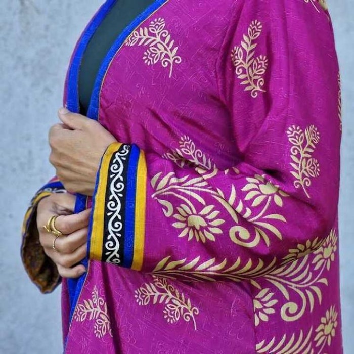 Kimono VÄNDBAR återvunnet silke Nr 86