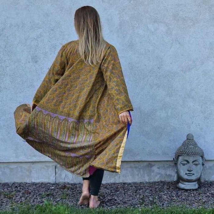Kimono VÄNDBAR återvunnet silke Nr 86