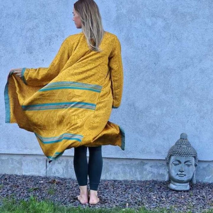 Kimono VÄNDBAR återvunnet silke Nr 89