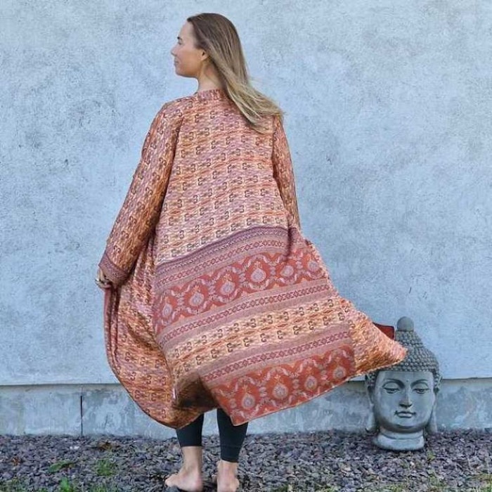 Kimono VÄNDBAR återvunnet silke Nr 89