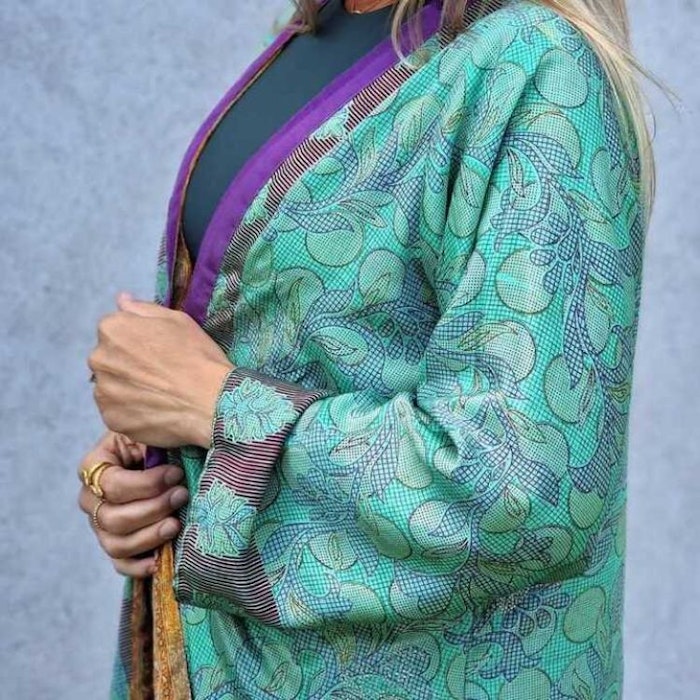 Kimono VÄNDBAR återvunnet silke Nr 93