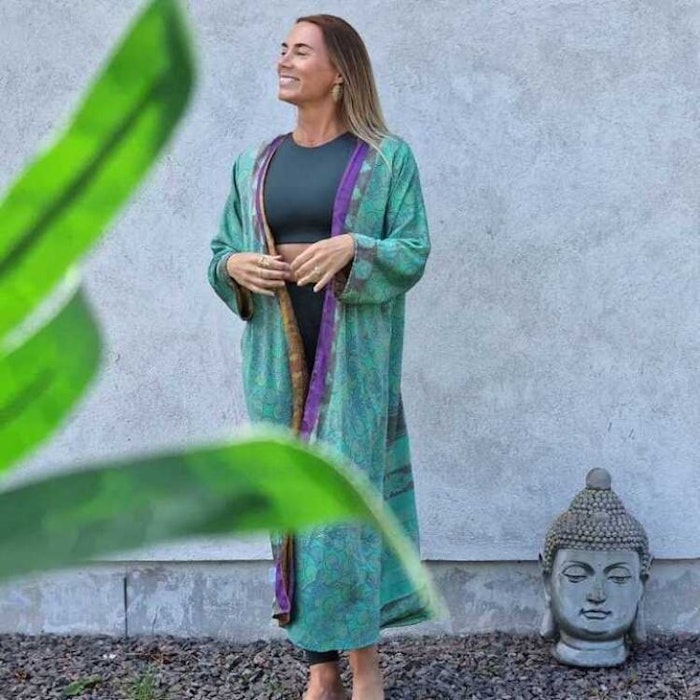 Kimono VÄNDBAR återvunnet silke Nr 93