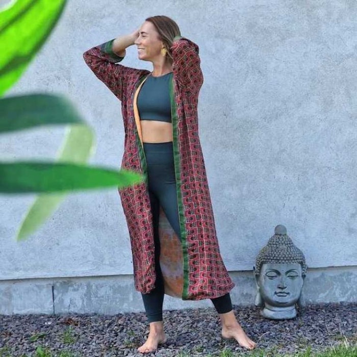 Kimono VÄNDBAR återvunnet silke Nr 94