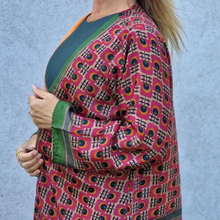 Kimono VÄNDBAR återvunnet silke Nr 94