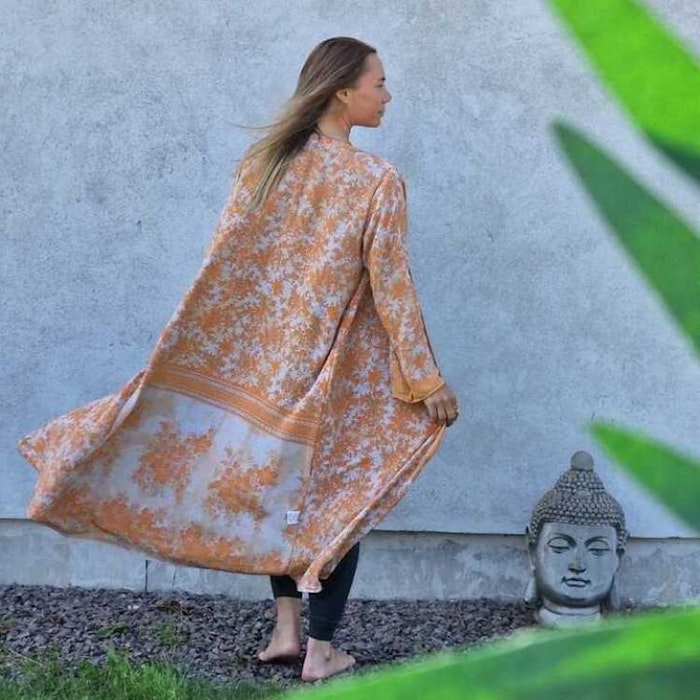 Kimono VÄNDBAR återvunnet silke Nr 94