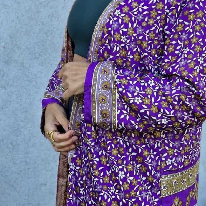 Kimono VÄNDBAR återvunnet silke Nr 95