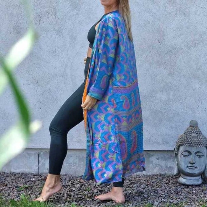 Kimono VÄNDBAR återvunnet silke Nr 98