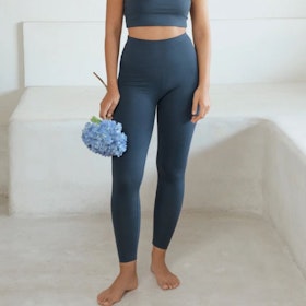 Yogaleggings Eira High Rise Bamboo Ocean Blue - Studio K