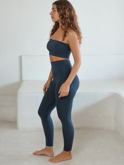 Yogaleggings Eira High Rise Bamboo Ocean Blue - Studio K
