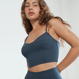 Yoga-BH Ylva Bamboo Bralette Ocean Blue - Studio K