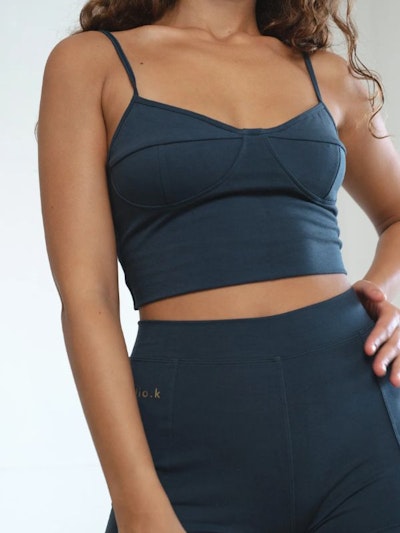Yoga-BH Ylva Bamboo Bralette Ocean Blue - Studio K