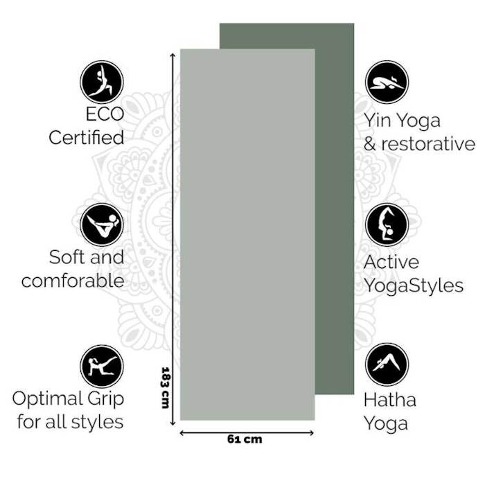 Yogamatta Eco TPE 6mm Serene Sage - Love Generation