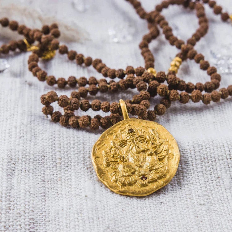 Mala halsband Ganapati Rudraksha Necklace - Ananda Soul