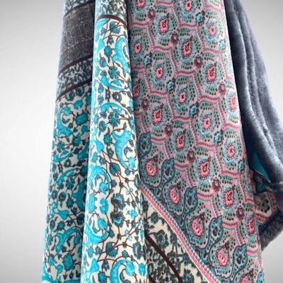 Yogafilt Sari/silke Pastel dreams XL - E-swiss