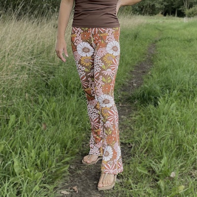 Yogaleggings Flares Hippie Garden - Soul Factory