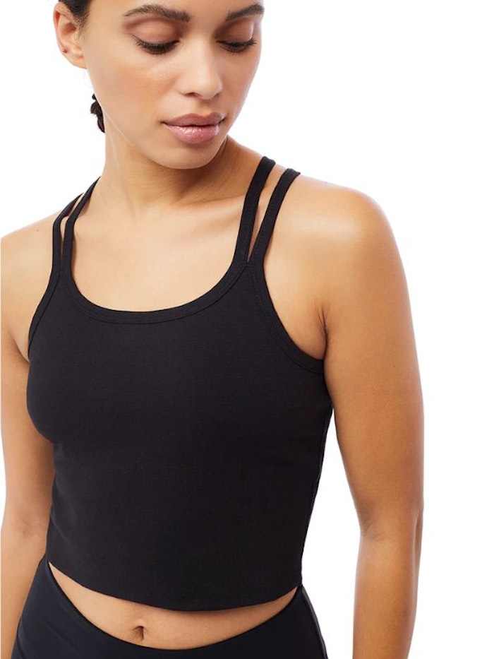 Yogatopp Double Strap Black - Mandala
