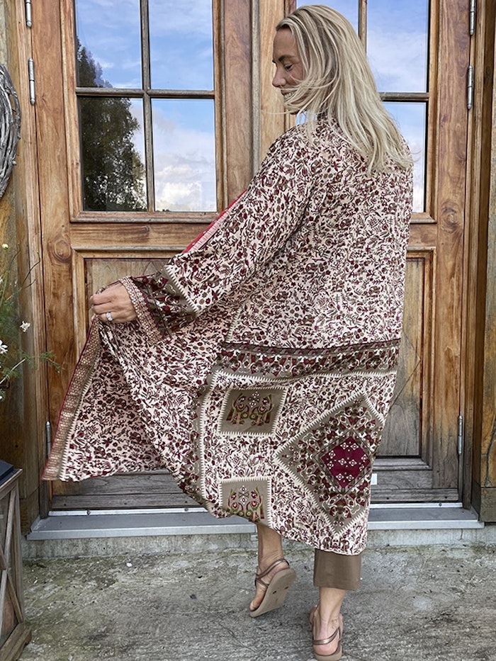 Kimono VÄNDBAR återvunnet silke Nr 110