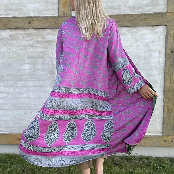 Kimono VÄNDBAR återvunnet silke Nr 100
