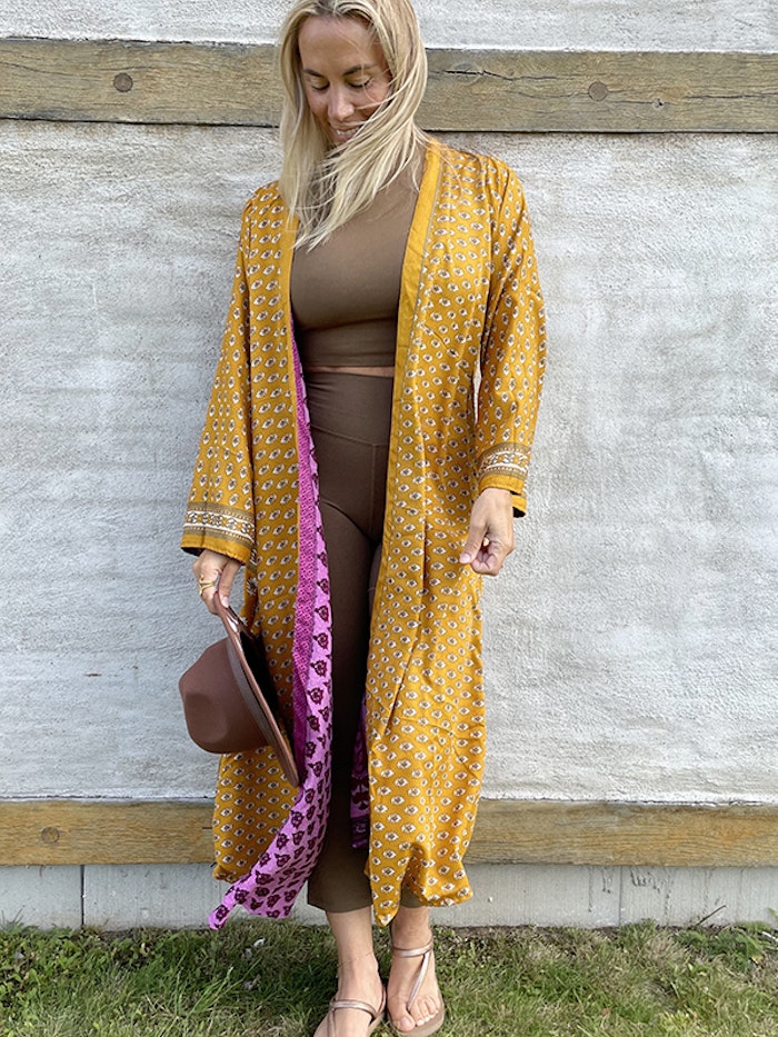 Kimono VÄNDBAR återvunnet silke Nr 104