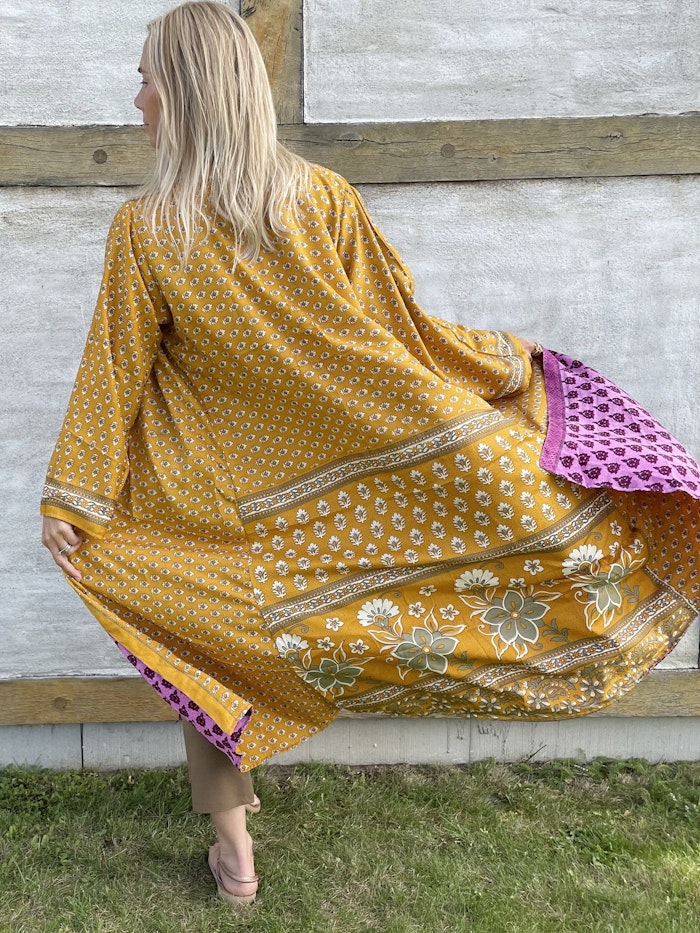Kimono VÄNDBAR återvunnet silke Nr 104