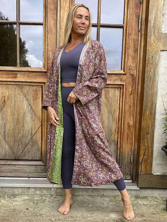 Kimono VÄNDBAR återvunnet silke Nr 112