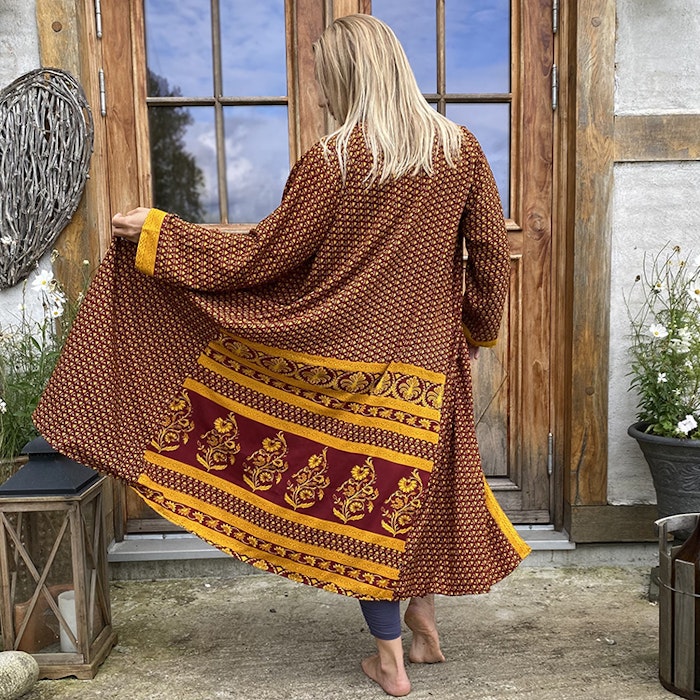 Kimono VÄNDBAR återvunnet silke Nr 119