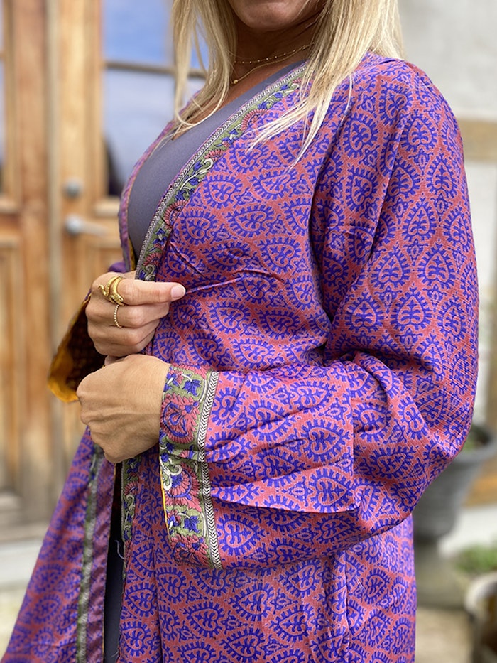 Kimono VÄNDBAR återvunnet silke Nr 119