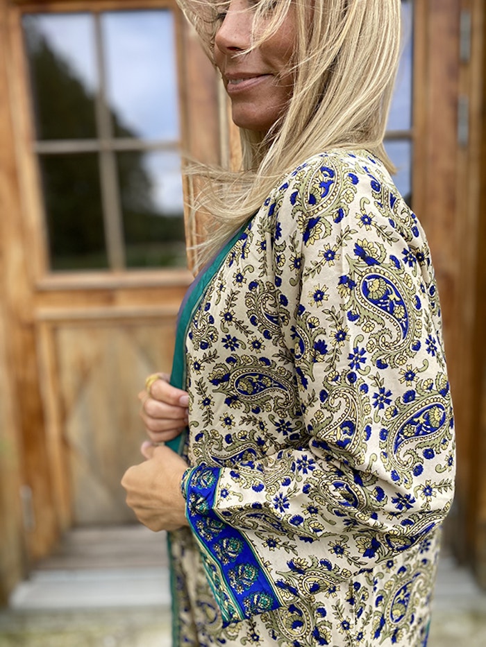 Kimono VÄNDBAR återvunnet silke Nr 115