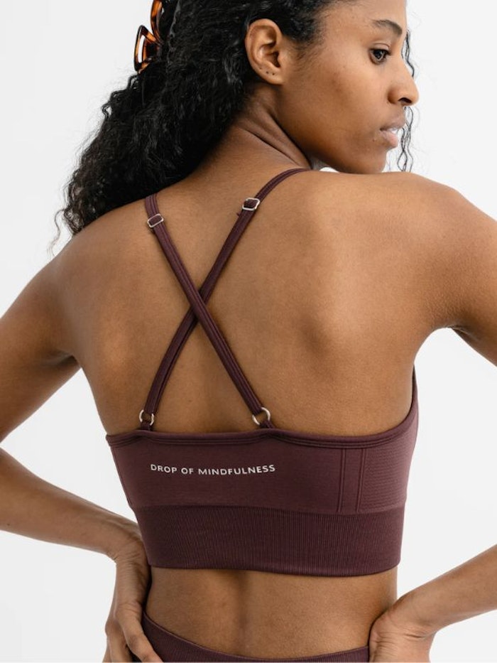 Sport-BH Yoga Seamless Maya Dark Cherry - DOM