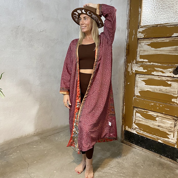 Kimono VÄNDBAR återvunnet silke Nr 136