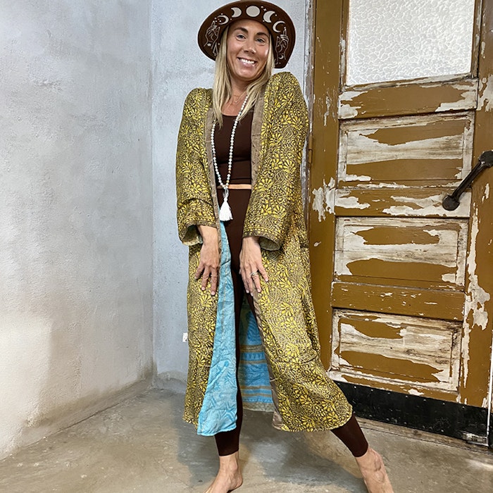Kimono VÄNDBAR återvunnet silke Nr 134