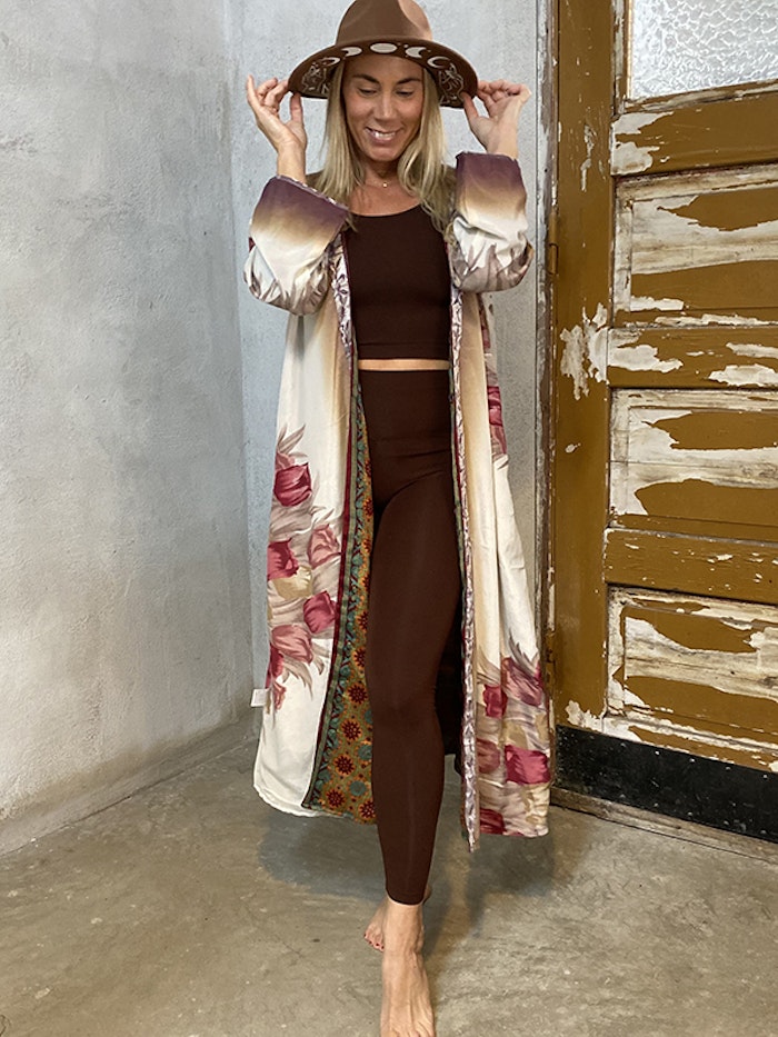 Kimono VÄNDBAR återvunnet silke Nr 128