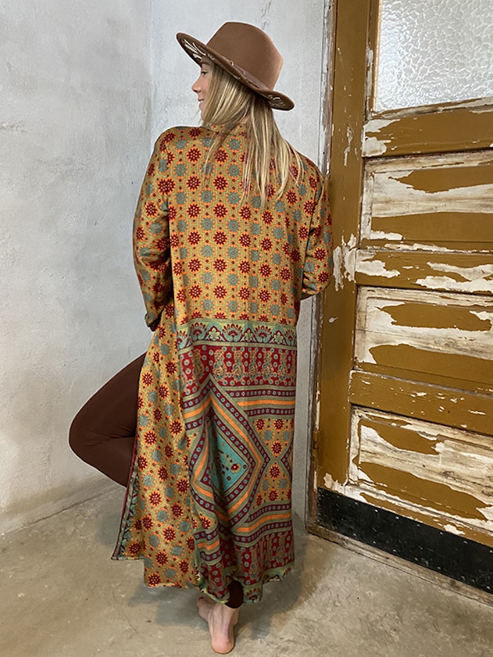 Kimono VÄNDBAR återvunnet silke Nr 128