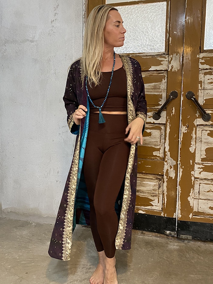 Kimono VÄNDBAR återvunnet silke Nr 125