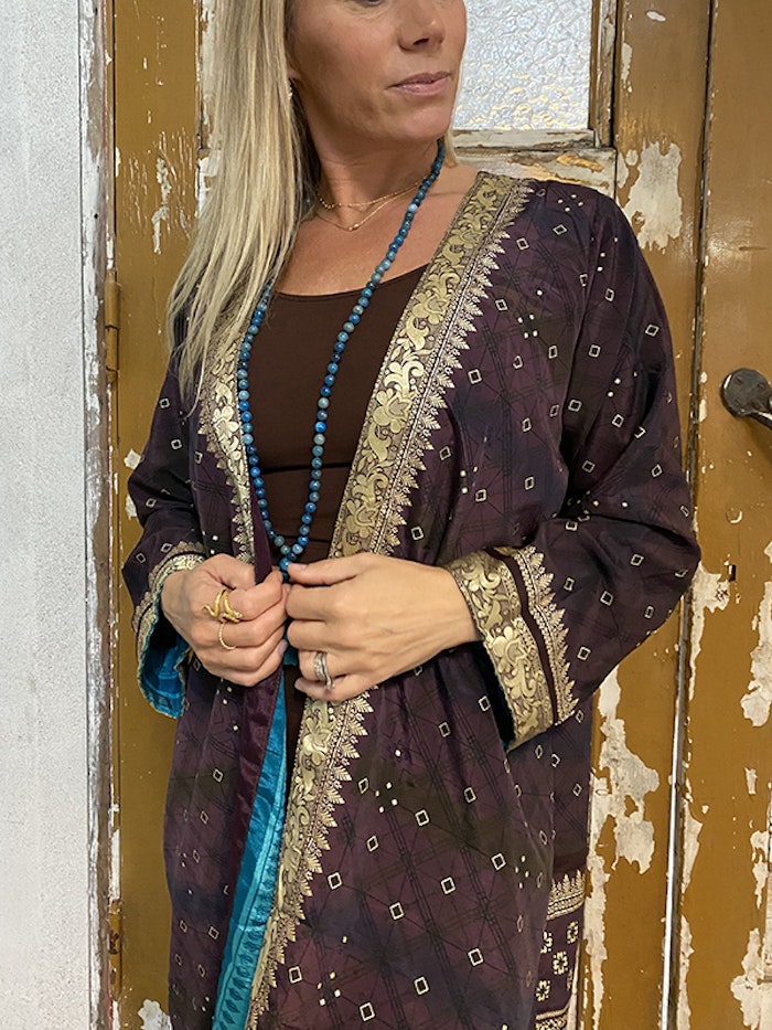 Kimono VÄNDBAR återvunnet silke Nr 125