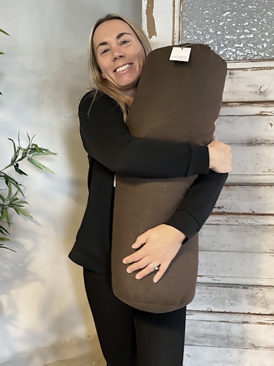 Yogabolster linne Mörkbrun - Heppa Design