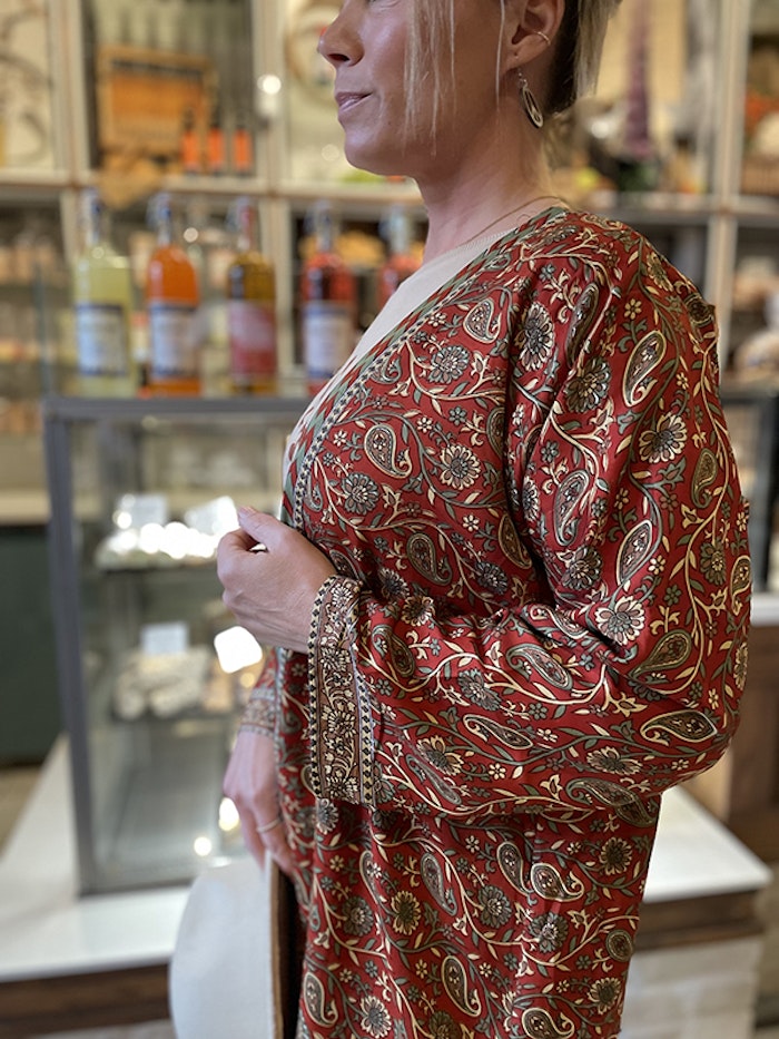 Kimono VÄNDBAR återvunnet silke Nr 144