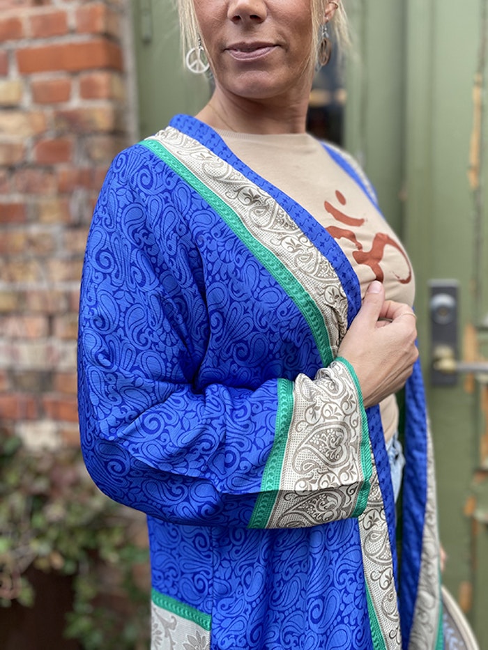 Kimono VÄNDBAR återvunnet silke Nr 148
