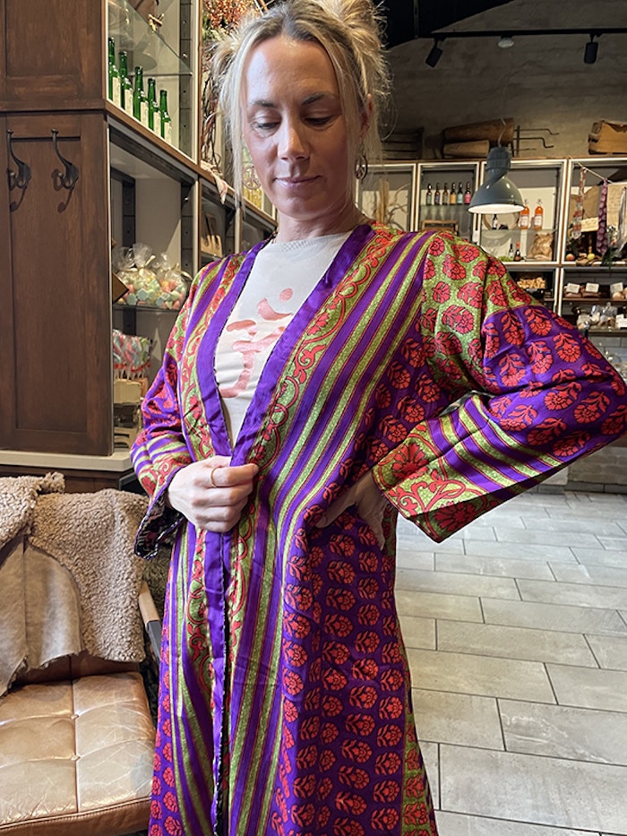 Kimono VÄNDBAR återvunnet silke Nr 146