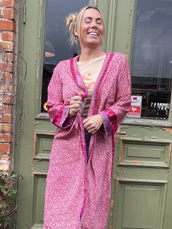 Kimono VÄNDBAR återvunnet silke Nr 157