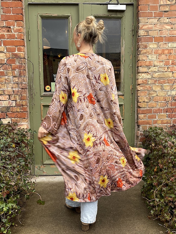 Kimono VÄNDBAR återvunnet silke Nr 156