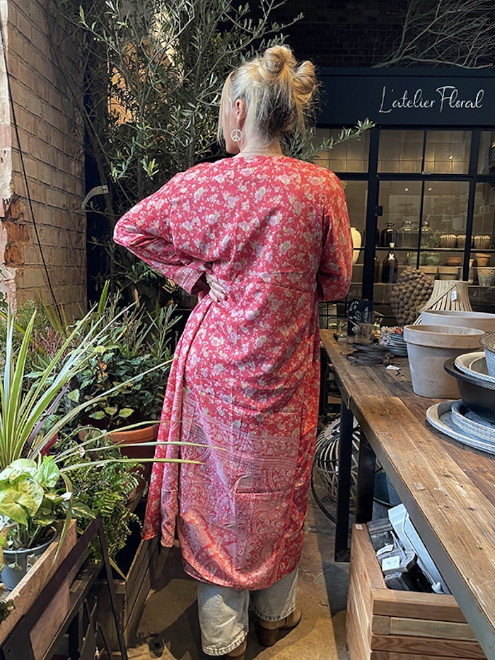 Kimono VÄNDBAR återvunnet silke Nr 155