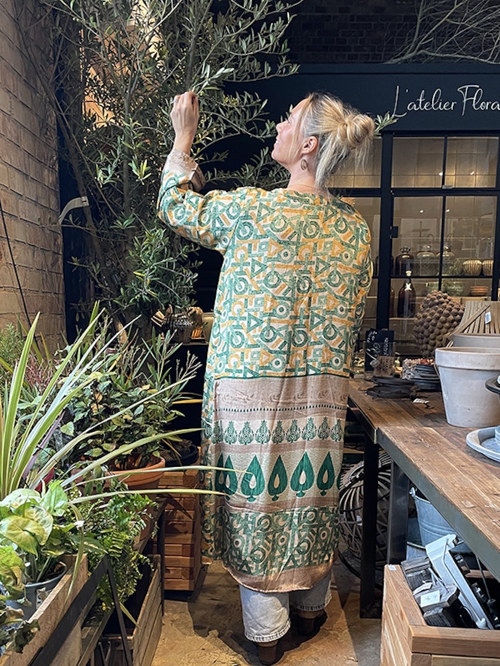Kimono VÄNDBAR återvunnet silke Nr 155