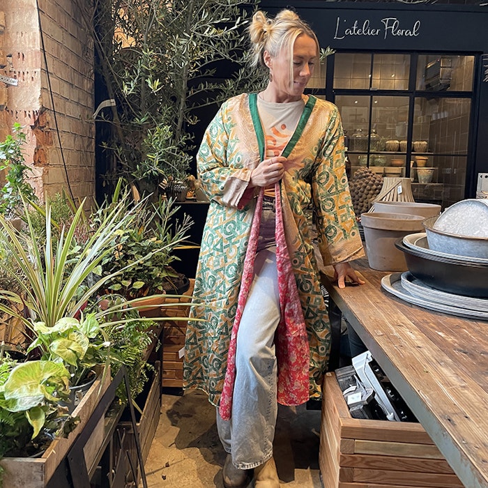 Kimono VÄNDBAR återvunnet silke Nr 155