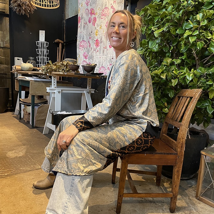Kimono VÄNDBAR återvunnet silke Nr 154