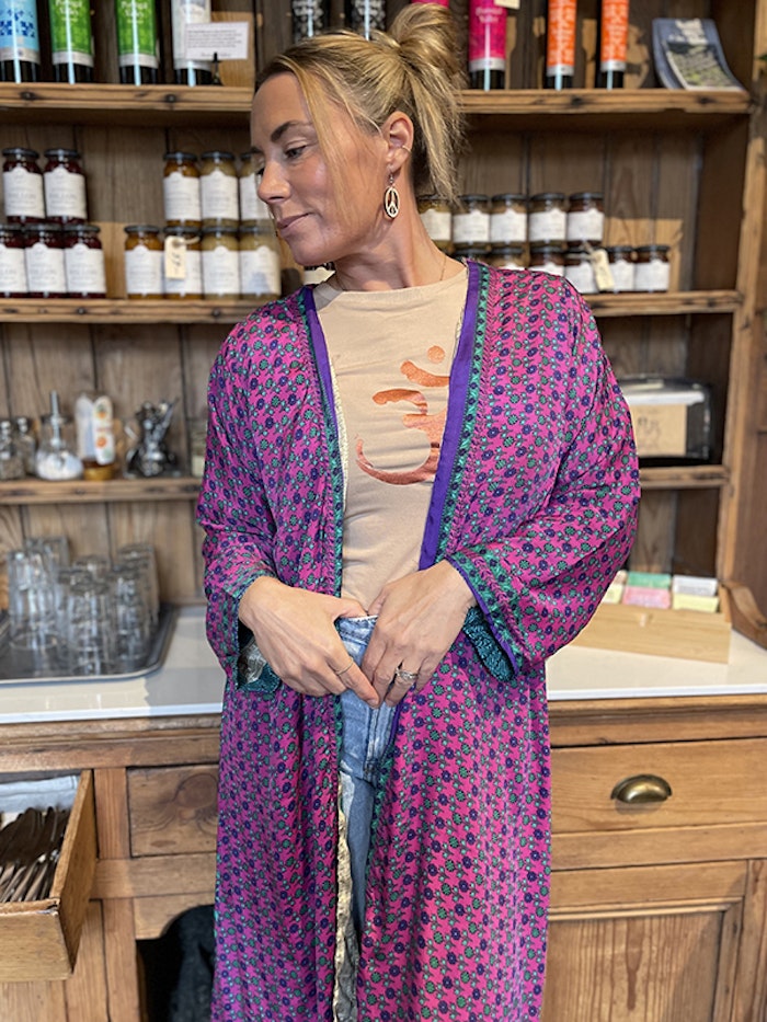 Kimono VÄNDBAR återvunnet silke Nr 151